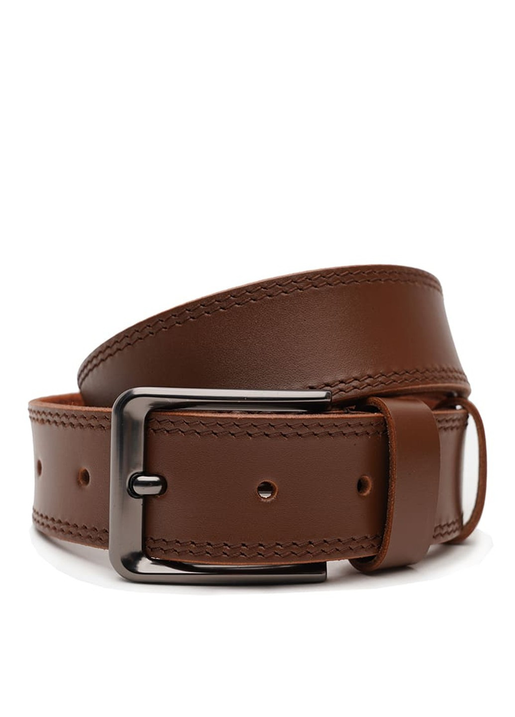 Шкіряний чоловічий ремінь Borsa v1125fx55-коричнева шкіряна кістка Borsa Leather (266143384)