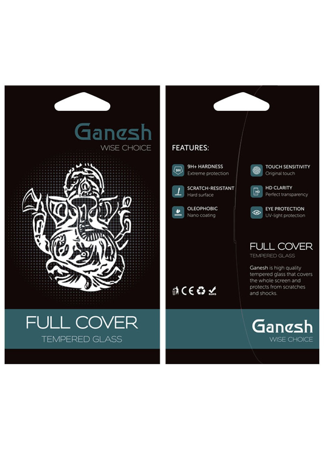 Захисне скло (Full Cover) для Apple iPhone 12 Pro Max (6.7") Ganesh (261767704)