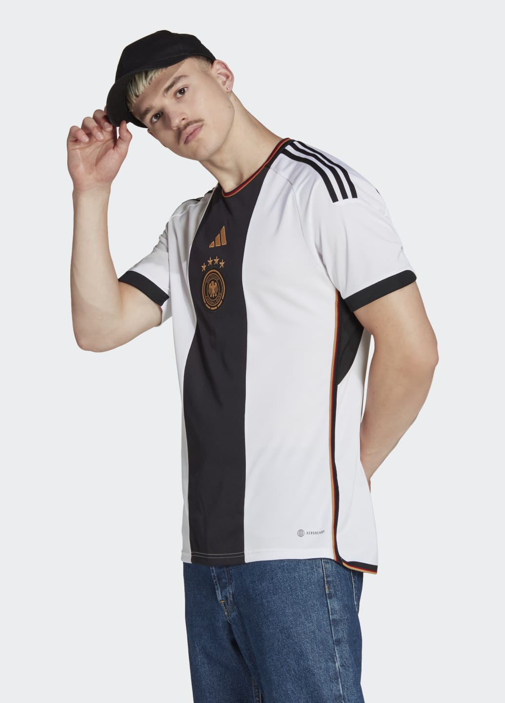 Домашня футболка Germany 22 adidas логотип білий спортивні