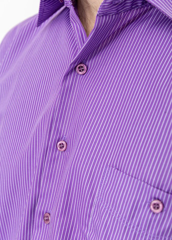Фиолетовая кэжуал рубашка однотонная Let's Shop