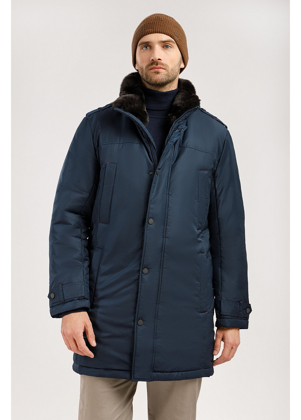 Темно-синя зимня зимова куртка w19-21008-101 Finn Flare