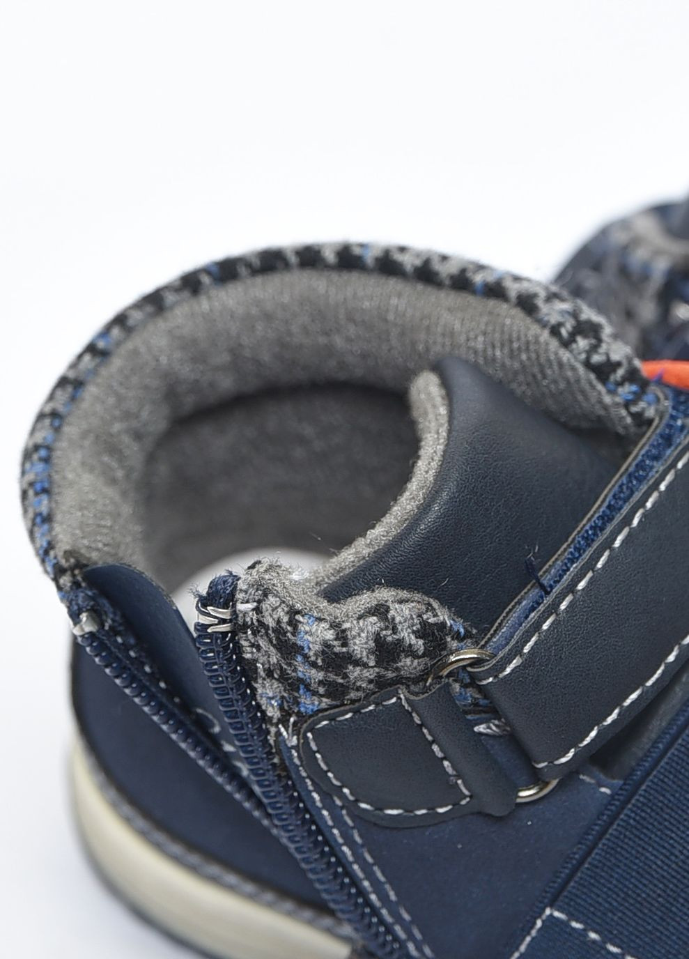 Темно-синие кэжуал осенние ботинки детские демисезонные для мальчика темно-синего цвета Let's Shop