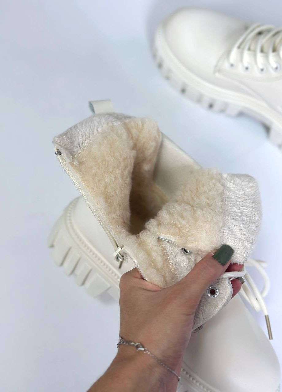 Білі зимовий жіночі черевики No Brand Boots Town Beige