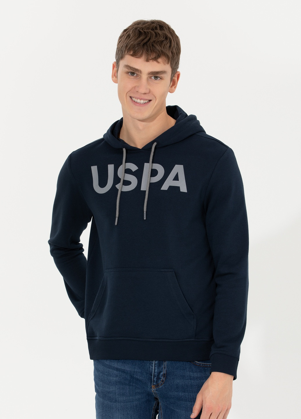 Свитшот мужской U.S. Polo Assn. - крой темно-синий - (258387965)