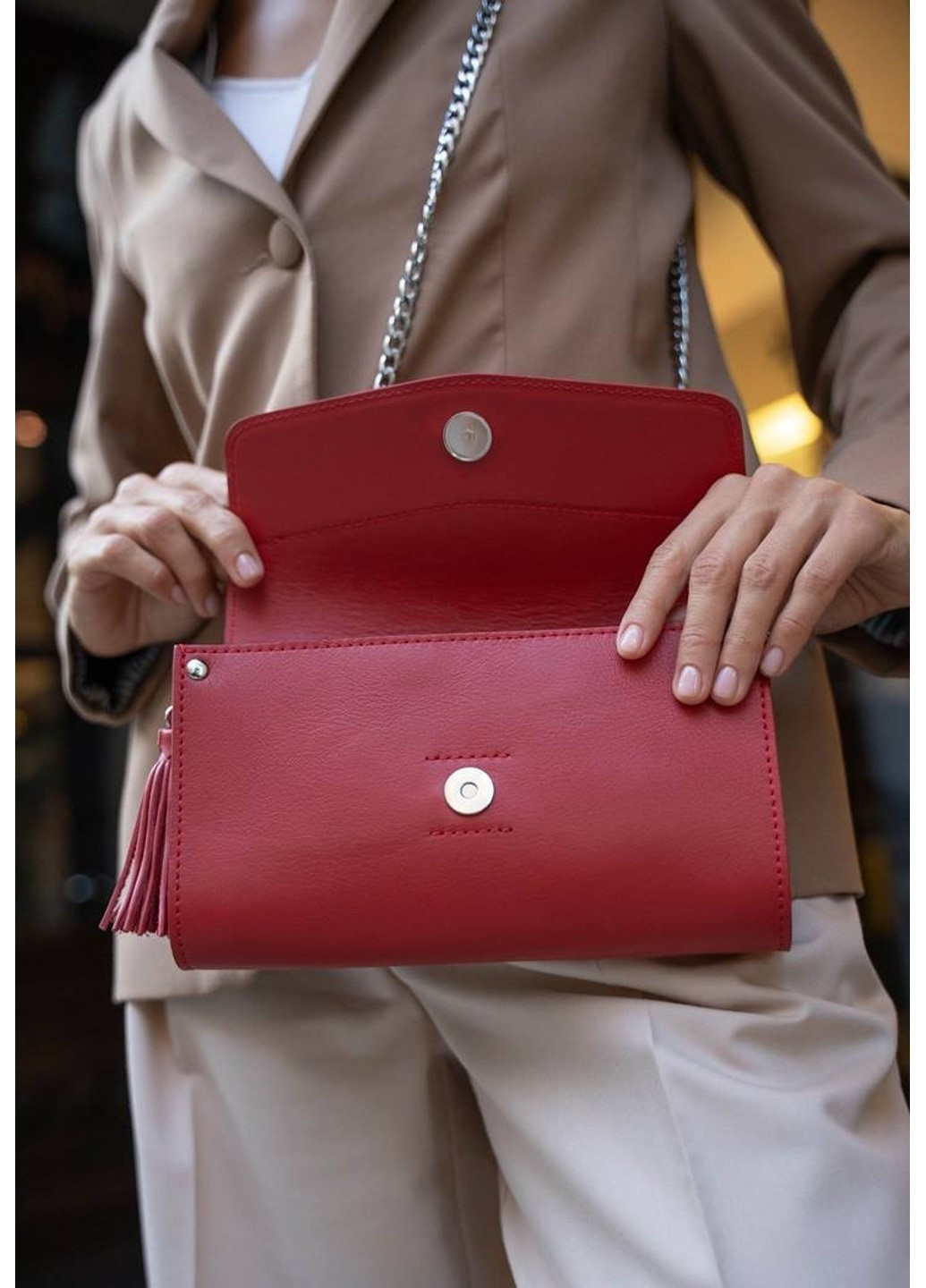 Женская кожаная сумка Элис красная Краст BN-BAG-7-RED BlankNote (266142935)