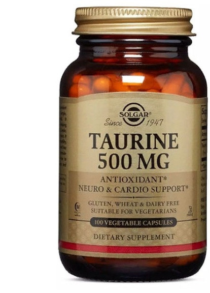Taurine 500 mg 100 Veg Caps SOL-02701 Solgar (257079351)