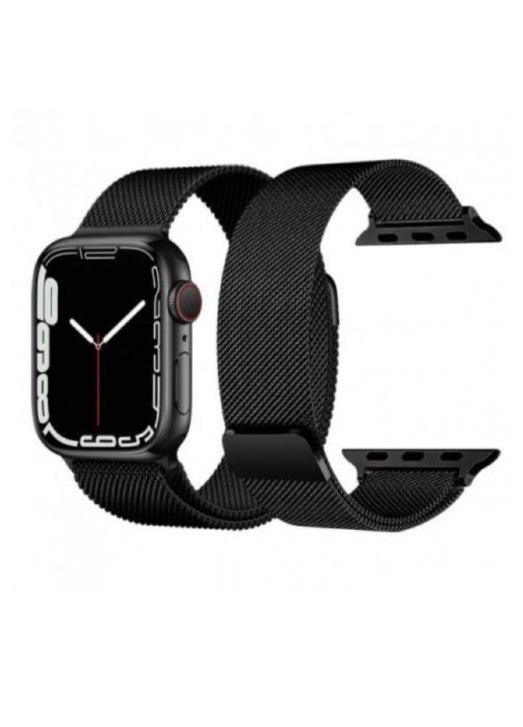 Ремешок Milanese Loop для Apple Watch 42/44/45/49 Black No Brand (257410979)