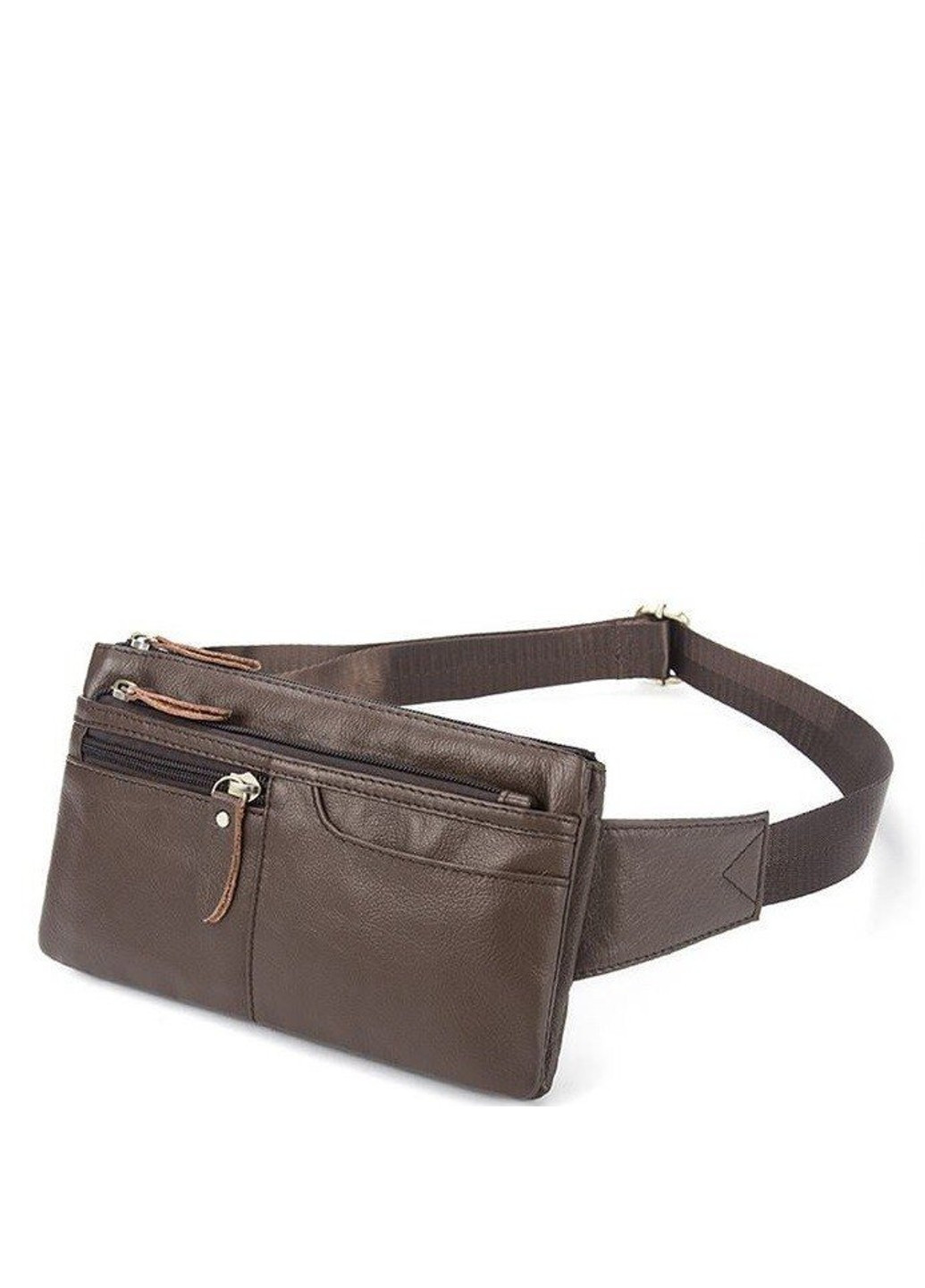 Кожаная бананка 14736 Коричневый Vintage (263360588)