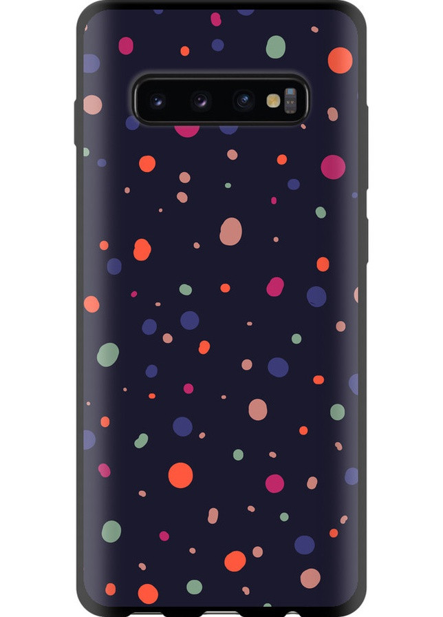 TPU черный чехол 'Горошек v2' для Endorphone Samsung Galaxy S10 Plus (258088039)