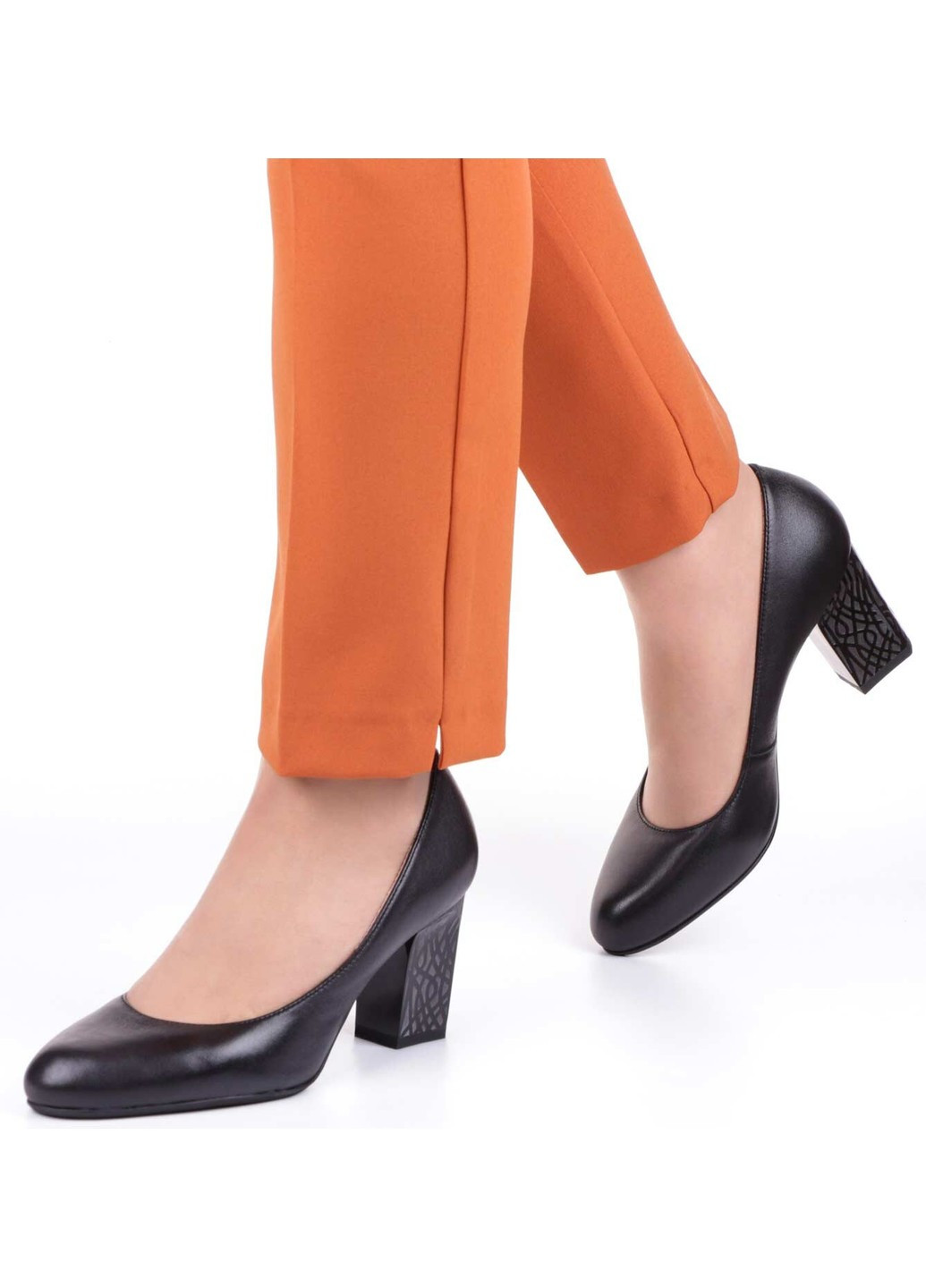 Geronea Женские туфли на каблуке 195060 черный з натуральная кожа, — демисезон (257094541)