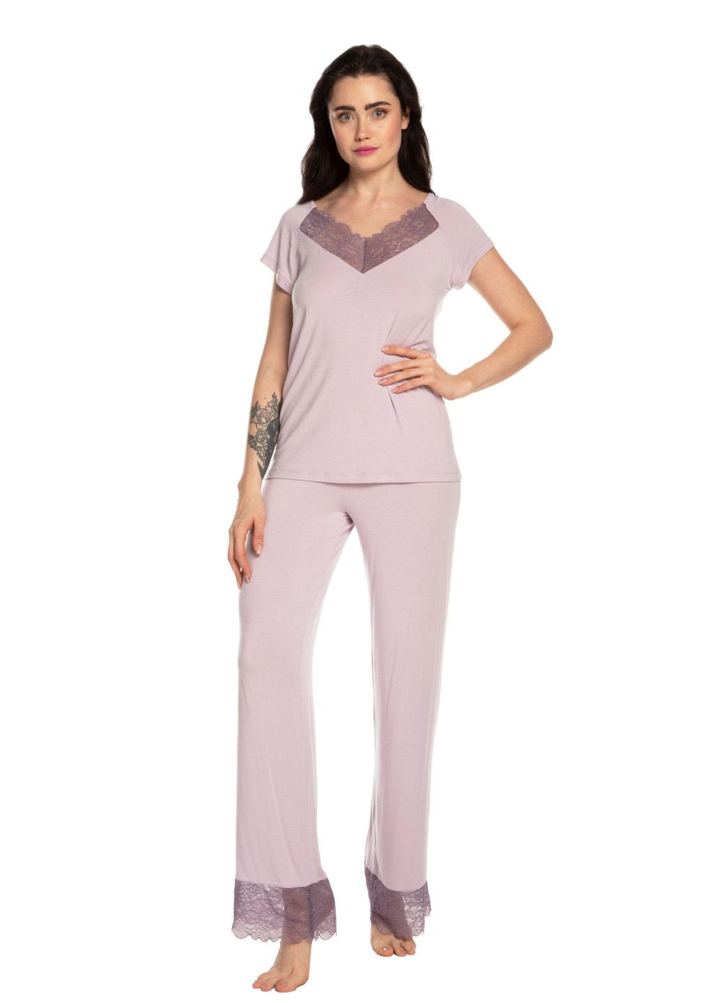 Сиреневая пижама женская сиреневая 3216 Effetto