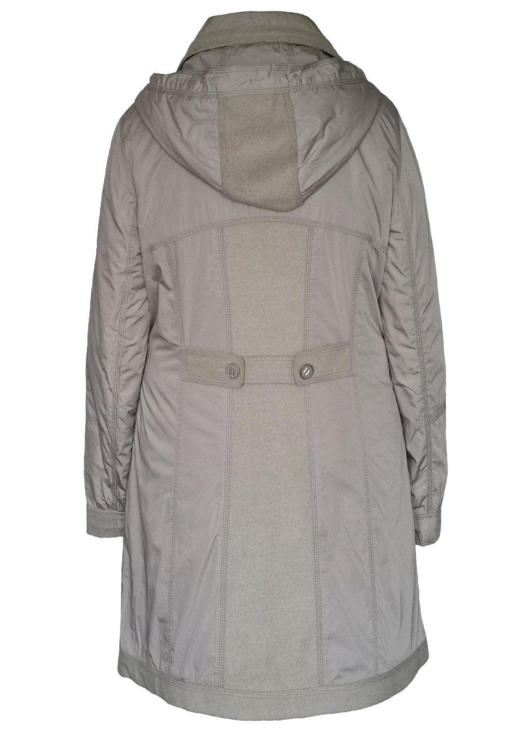 Бежева демісезонна куртка довга напівпальто жіноче демісезонне з капюшоном collection Romantic