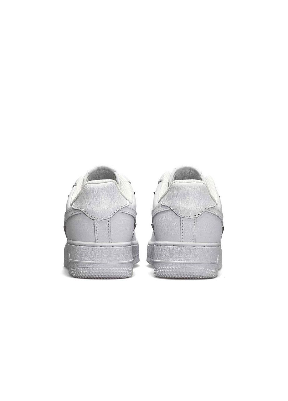 Белые демисезонные кроссовки женские, вьетнам Nike Air Force 1 LX Crome Swooshes All White