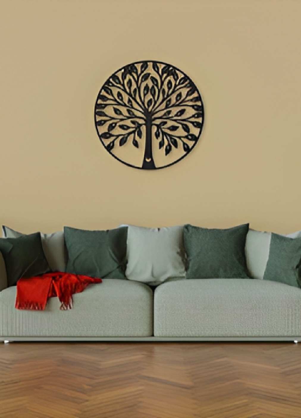 Декоративне об'ємне панно декор картина на стіну у вітальню спальню передпокій 100х100 см (475910-Prob) Дерево життя чорне Unbranded (275068679)