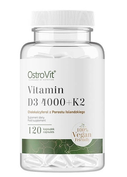 Витамины D3 4000 + K2 Vitamin D3 4000 + K2 VEGE 120caps Ostrovit (258014869)