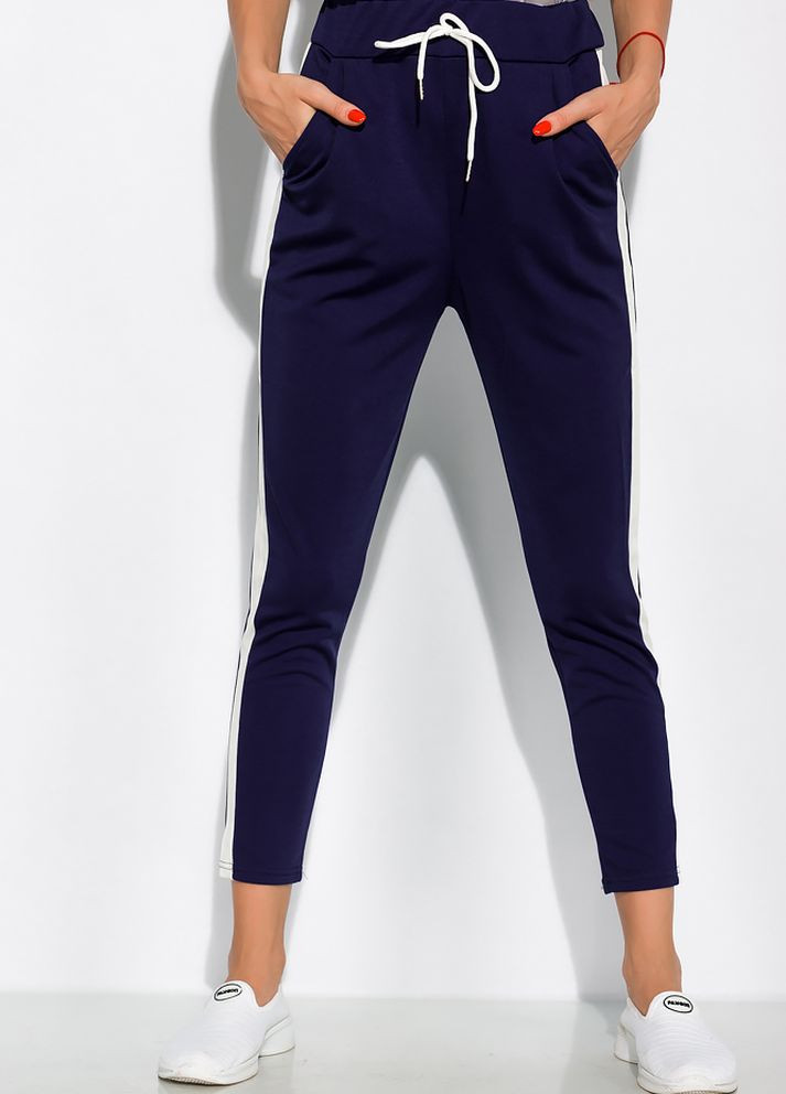 Брюки женские с лампасами 120PAML831 (Чернильный) Time of Style (261922676)