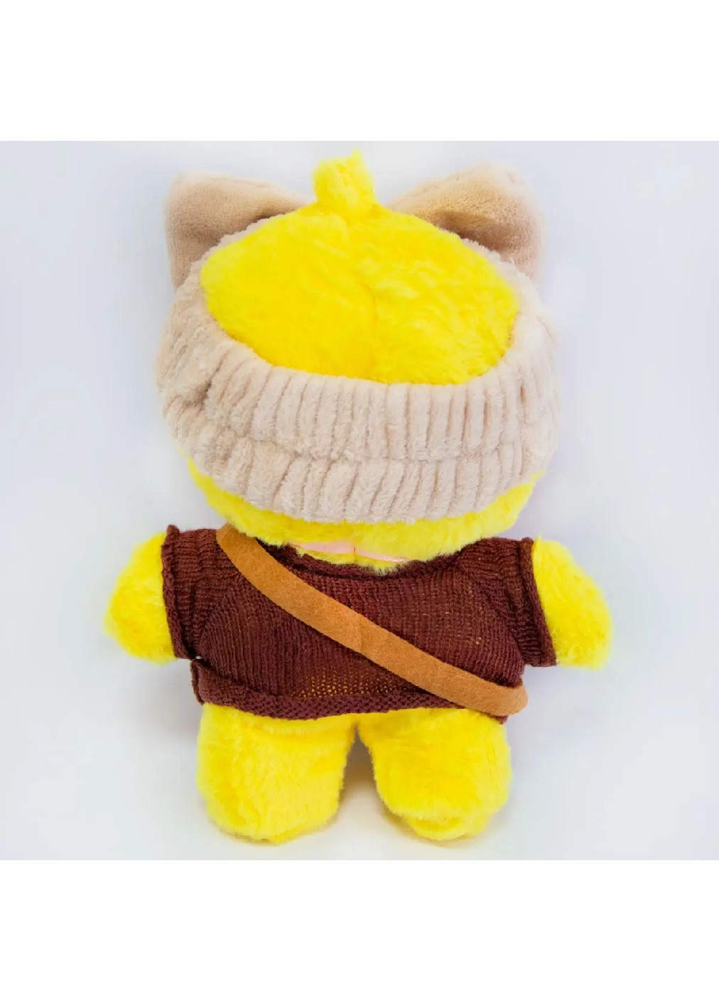 Мягкая детская плюшевая игрушка утка Лалафанфан 30 см в очках (473974-Prob) Желтая с коричневой кофтой Unbranded (257039965)