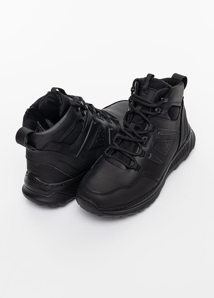 Черные зимние ботинки мужские цвет черный цб-00223780 Yuki