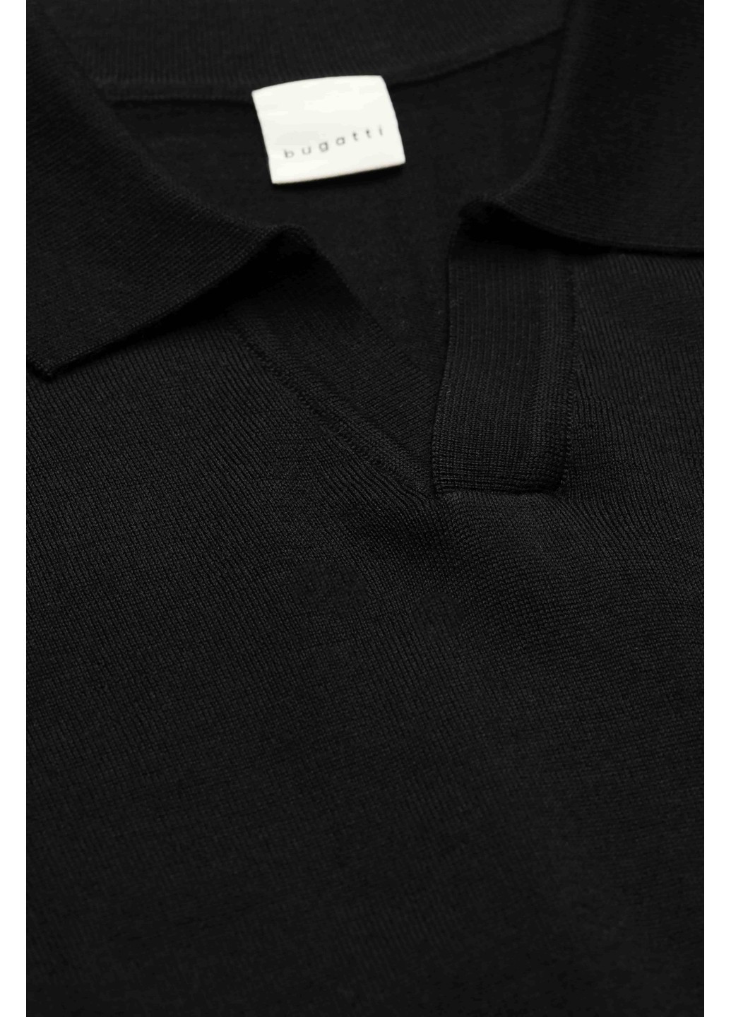 Черная футболка-мужское поло черный для мужчин Bugatti в полоску