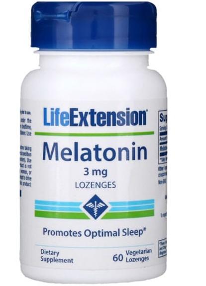 Melatonin 3 mg 60 Veg Lozenges LEX-33206 Life Extension (256719043)