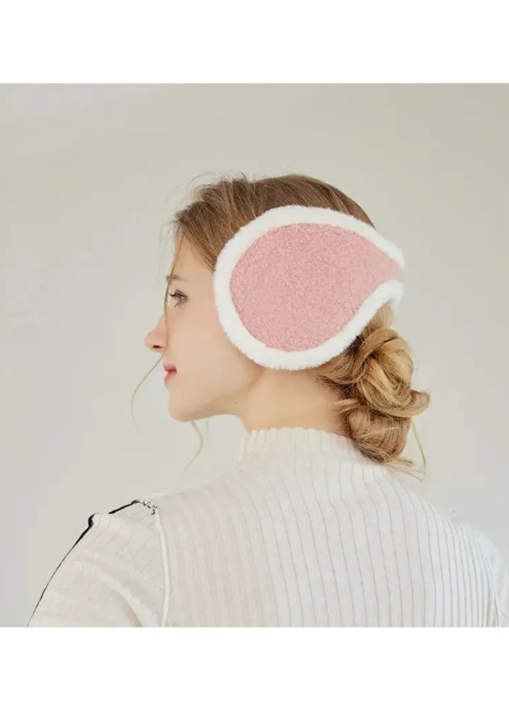 Дорослі теплі навушники Рожевий One Size No Brand (261330110)