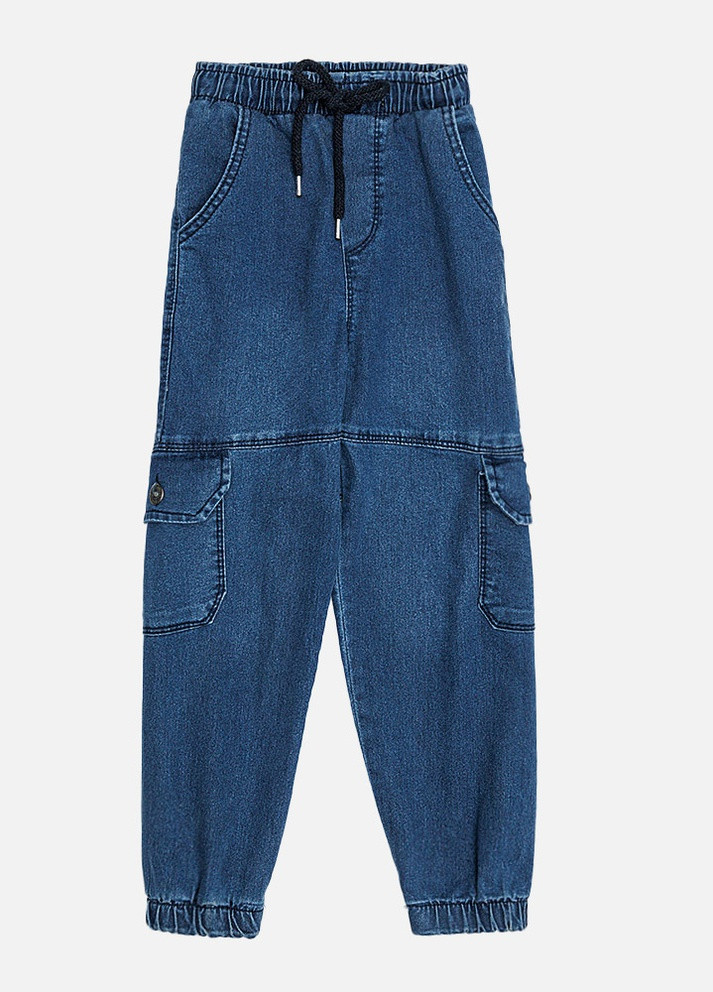 Синие демисезонные джогеры джинсовые для мальчика цвет синий цб-00219825 PASAcan