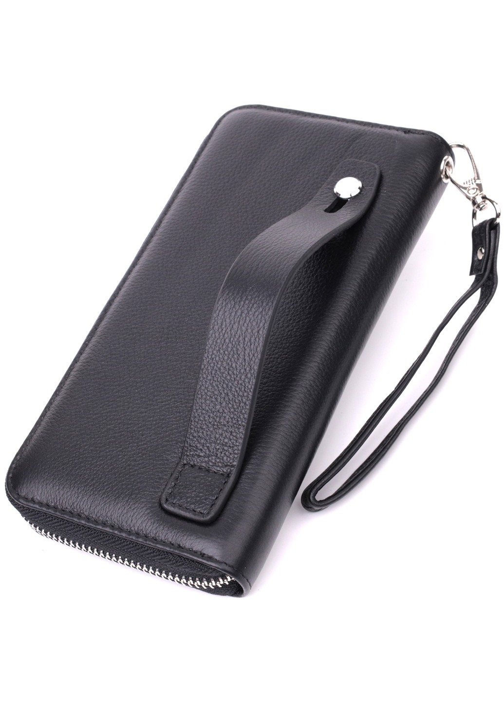 Универсальный кошелек-клатч на одно отделение из натуральной кожи 22559 Черный st leather (277980520)