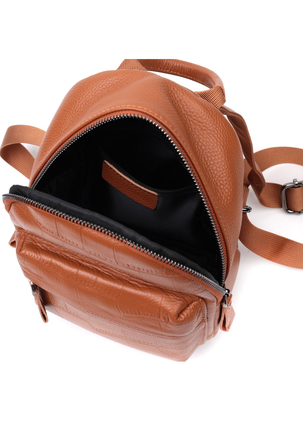 Невеликий стильний рюкзак з натуральної шкіри 22433 Коричневий Vintage (276461845)