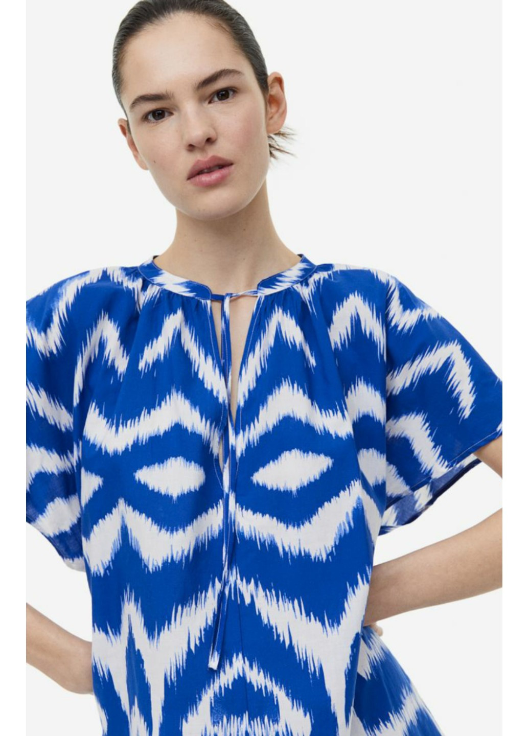 Синя повсякденний жіноча бавовняна сукня н&м (55842) xs синя H&M