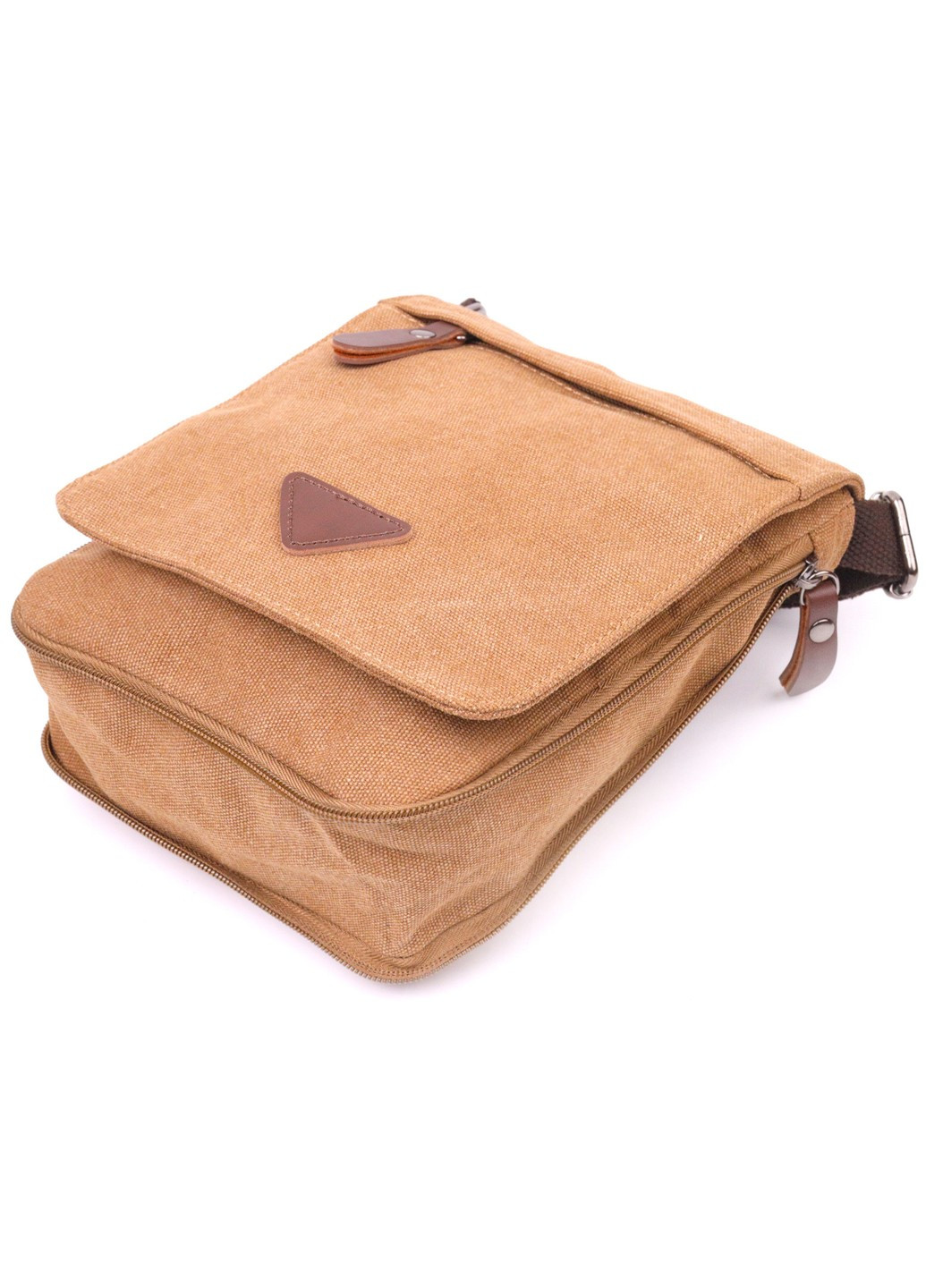Функциональная мужская сумка из текстиля 21268 Коричневая Vintage (258267899)