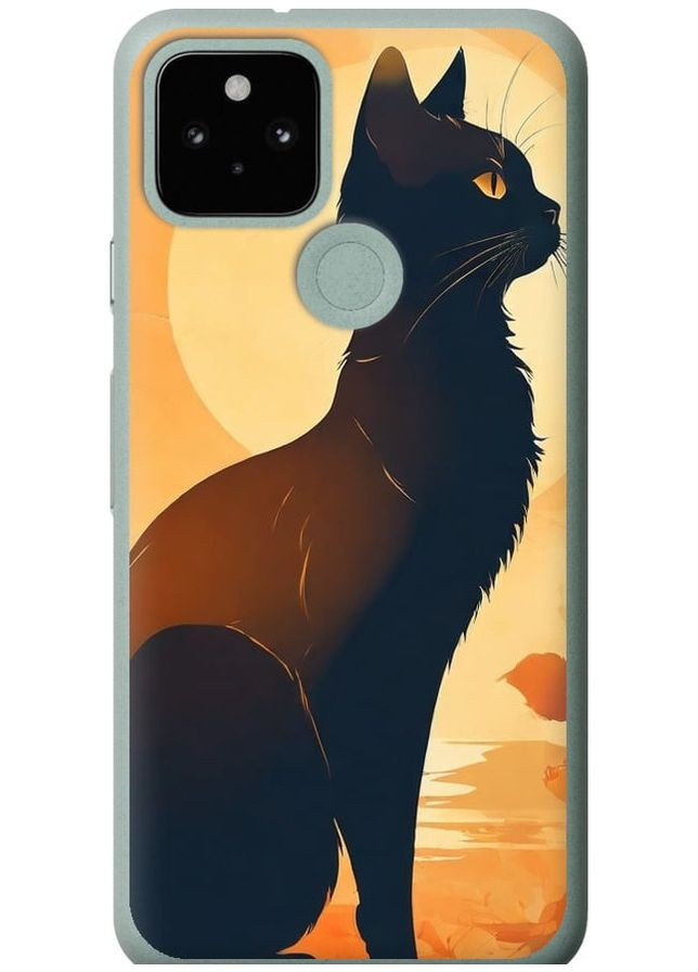 Силіконовий чохол 'Чорна кішка v2' для Endorphone Google Pixel 5 (276058348)