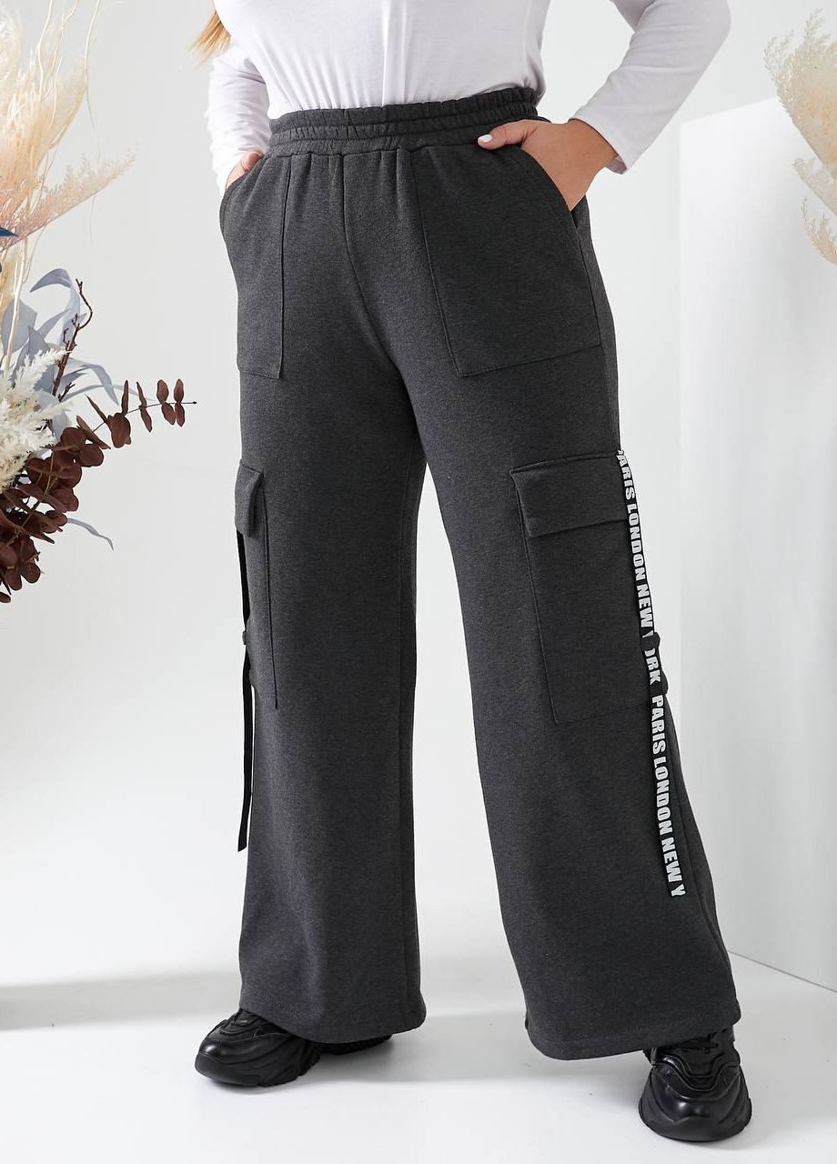 Женские брюки карго цвет графит р.50/52 441318 New Trend (263133606)