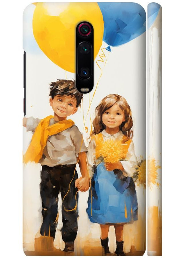 3D пластиковый матовый чехол 'Дети с шариками' для Endorphone Xiaomi Mi 9T Pro (267234150)