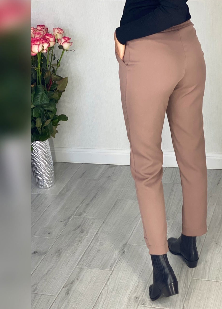 Жіночі брюки колір моко р.50/52 379774 New Trend коричневі