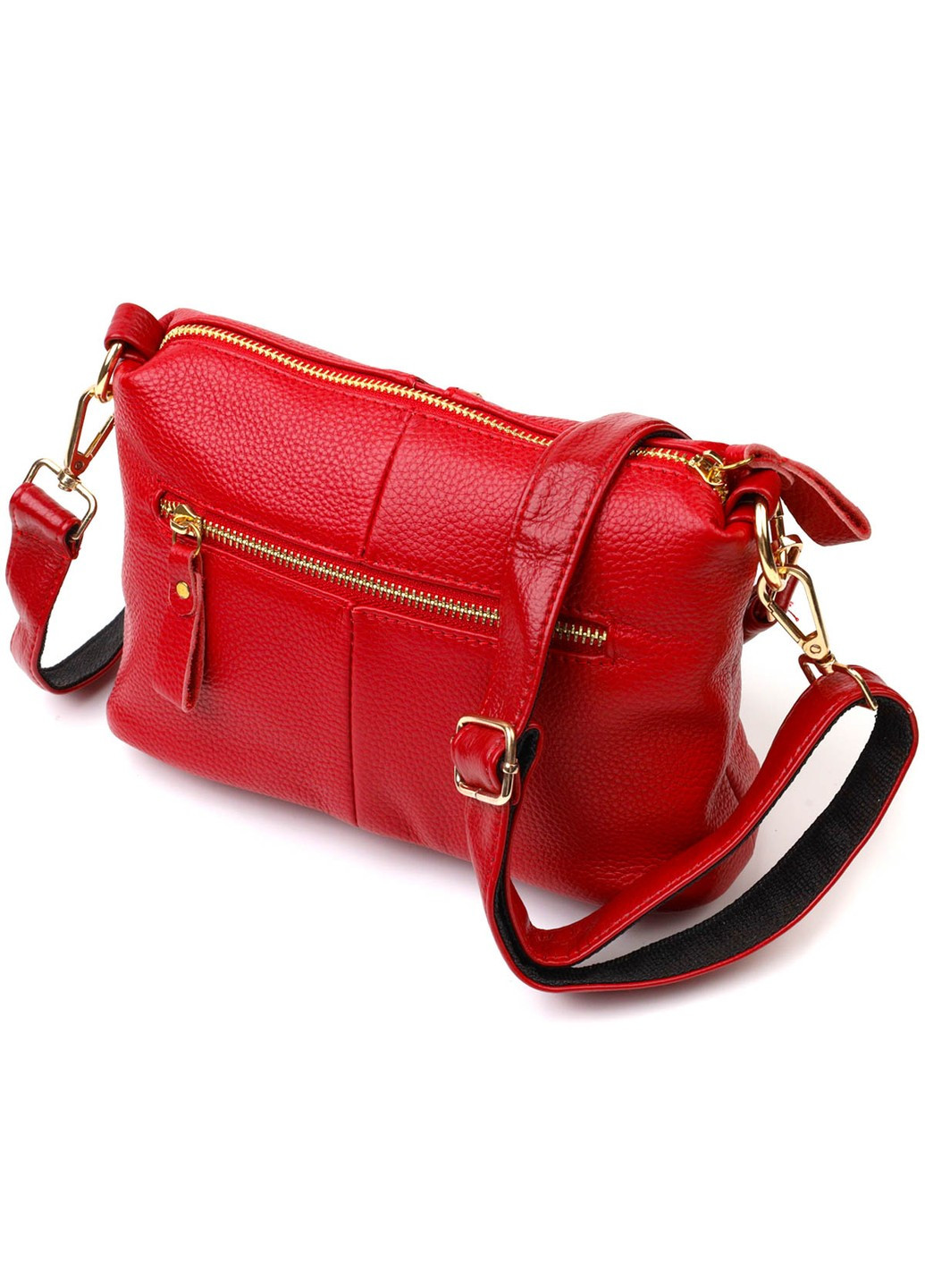 Жіноча яскрава сумка через плече з натуральної шкіри 22136 Червона Vintage (260359820)