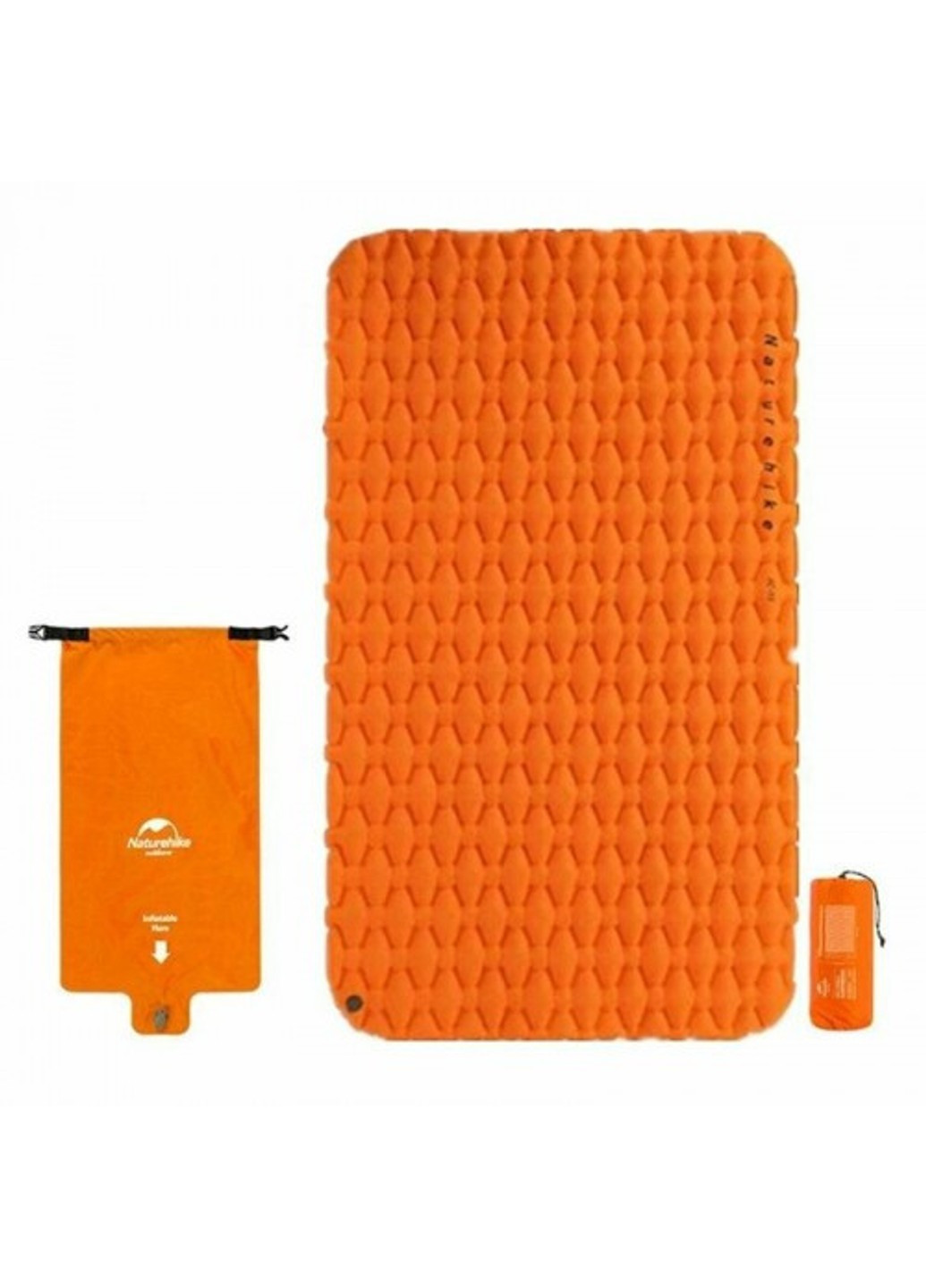 Матрас надувной двухместный с мешком-насосом NH19Z055-P FC-11 2000*1200*65mm orange Naturehike (256992551)