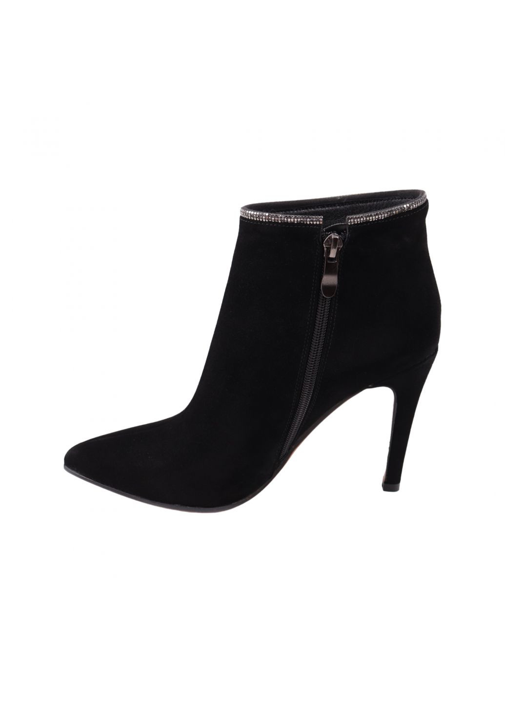 Черные ботильоны женские черные натуральная замша FARINNI 512-23DH