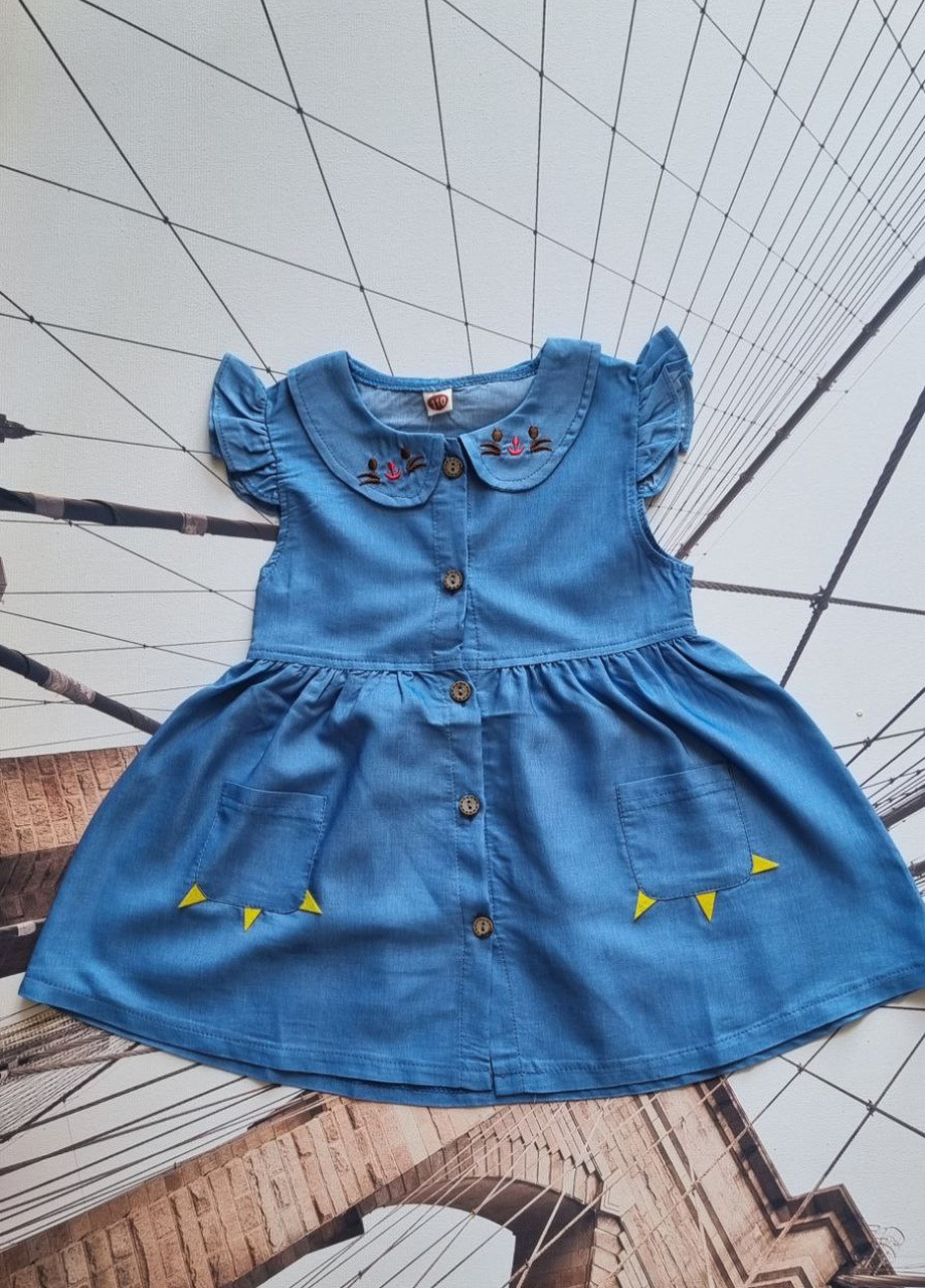 Блакитна плаття на дівчинку, дитяче плаття блакитне No Brand (259301214)