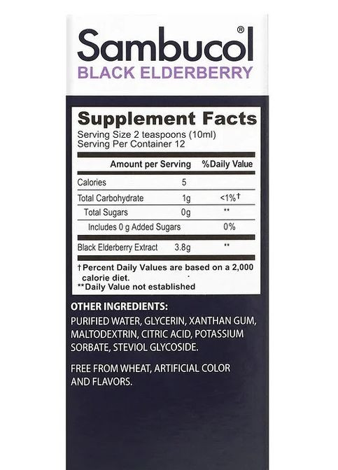Black Elderberry Immuno Forte Sugar Free 120 ml /12 servings/ Sambucol (260492562)