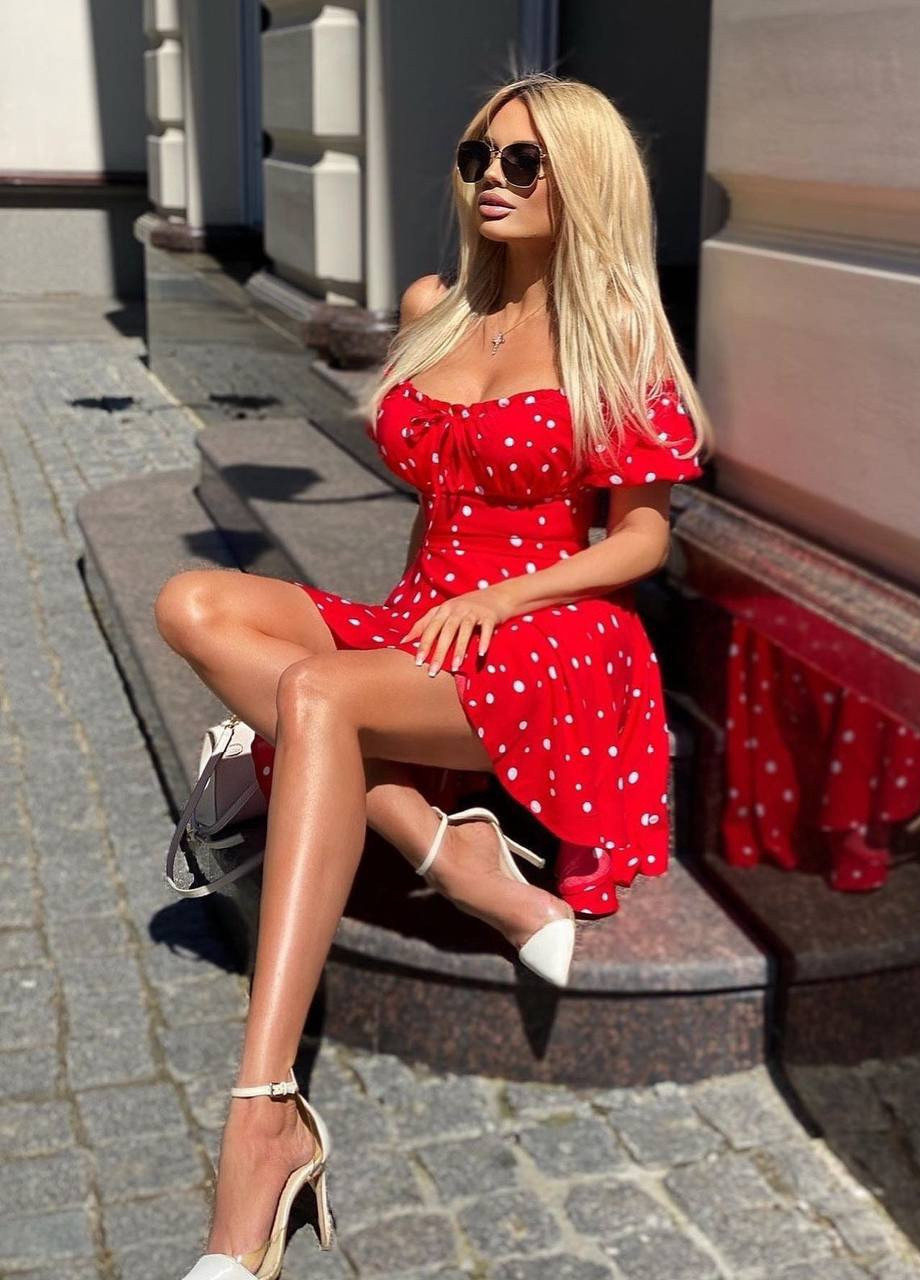 Червона повсякденний сукня літня popluzhnaya