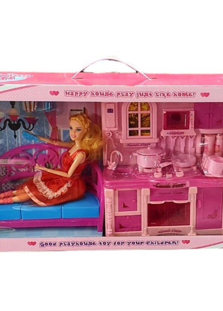 Игровой набор Кукла с мебелью и кухней на батарейках для девочки (CT 049) No Brand (261762455)