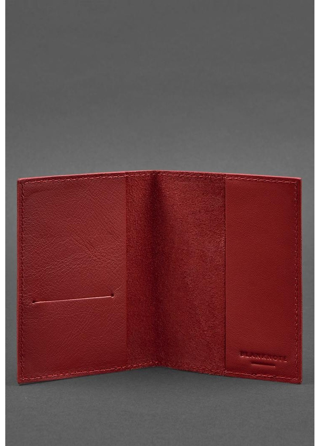 Шкіряна паспортна кришка 1.2 Red BN-OP-1-2 червоний BlankNote (263519187)