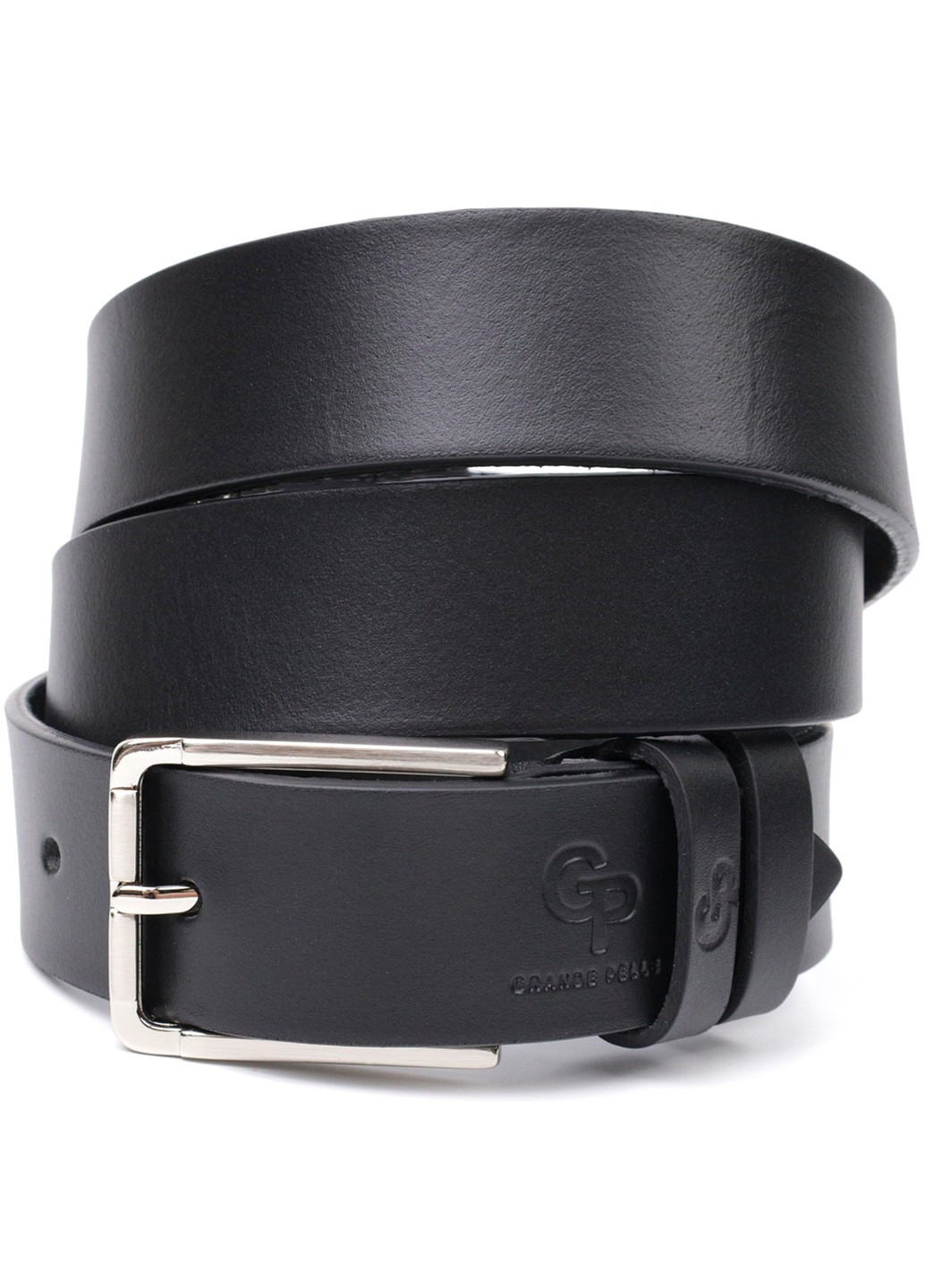 Классический брючный ремень для мужчин из натуральной кожи 11676 Черный Grande Pelle (267507218)