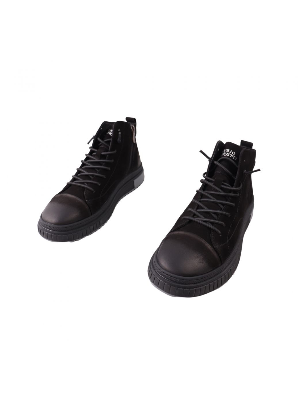 Черные ботинки мужские черные натуральный нубук Brooman