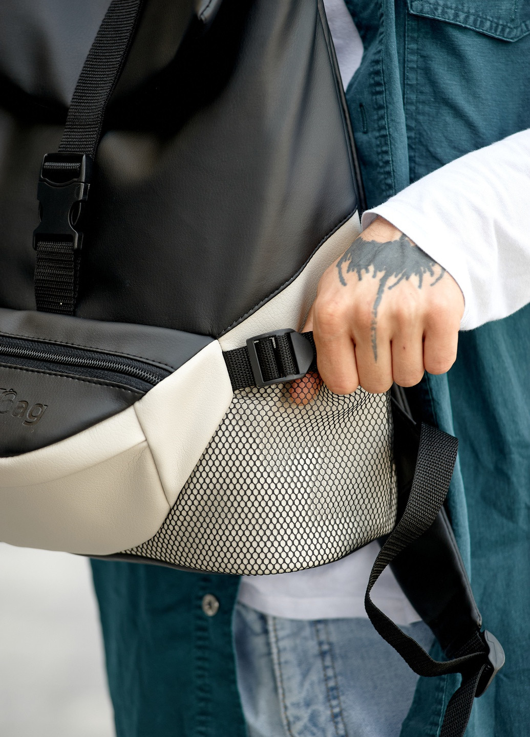 Мужской рюкзак ReneDouble черно-серый Sambag (259937799)