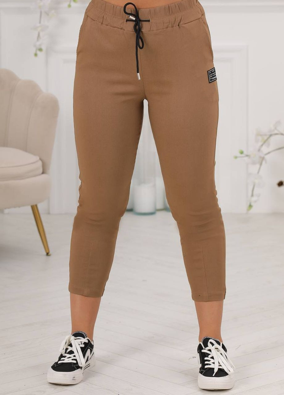 Жіночі штани-джегінси колір теракот р.50/52 441986 New Trend (265530424)