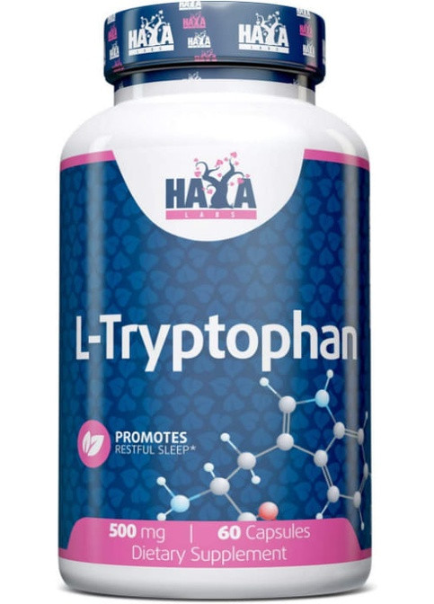 L-Tryptophan 500 mg 60 Caps Haya Labs (259967141)
