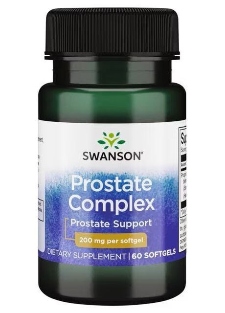 Поддержка здоровья простаты Prostate Complex, 200 mg, 60 Softgels Swanson (266898317)