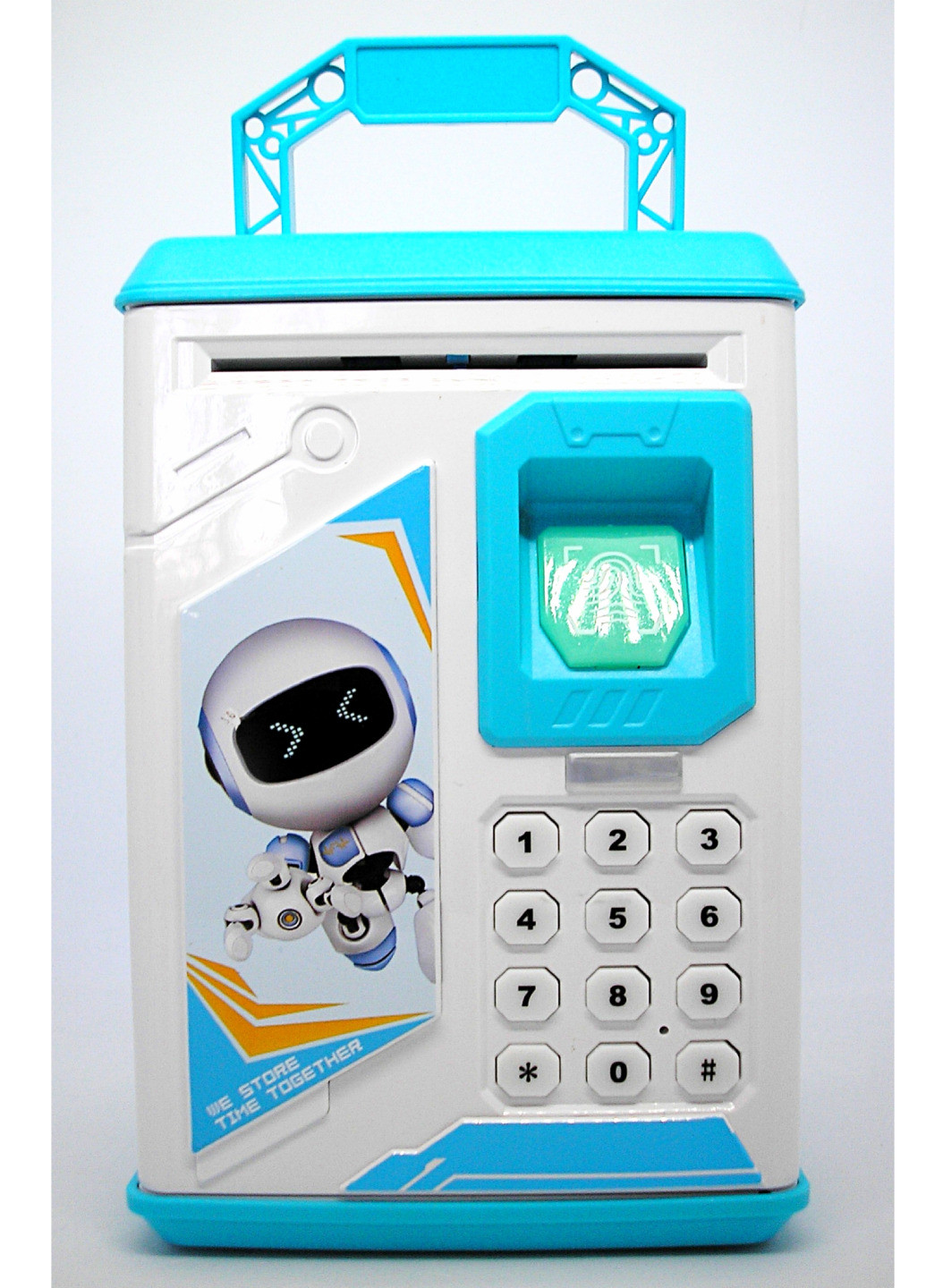 Сейф копилка банкомат электронная с купюроприемником звуковыми эффектами кодовым замком сканером отпечатков No Brand (259735688)