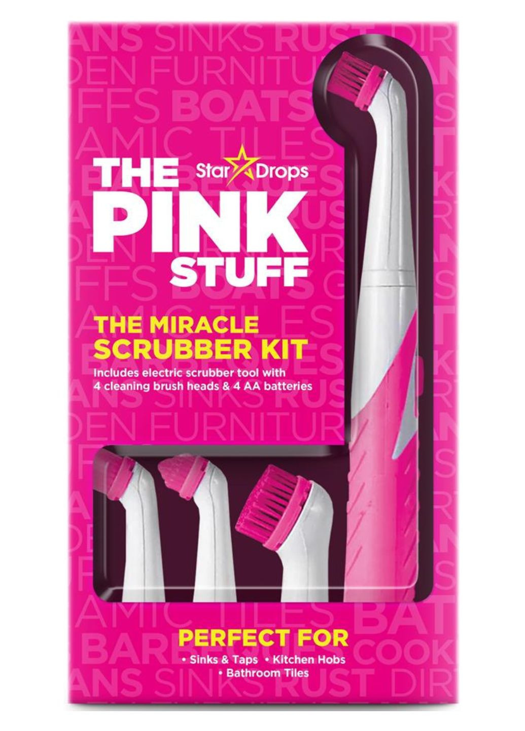 Набор для уборки электрическая щетка + 4 насадки The Pink Stuff (273773055)